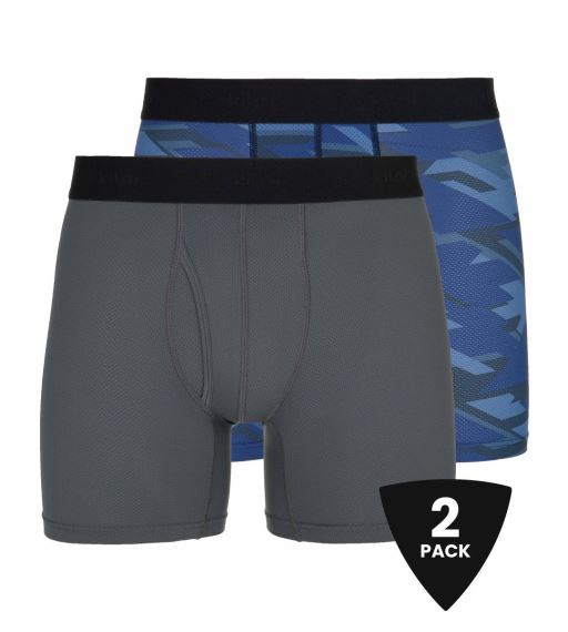 Pánské technické boxerky Kilpi 2 pack Nett-U Tmavě šedá/modrá