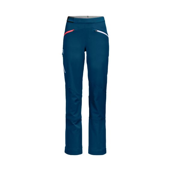 Dámské softshellové a skialpinistické kalhoty Ortovox W's Col Becchei Pants Petrol blue