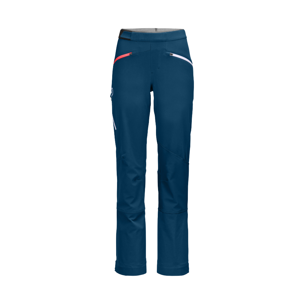 Dámské softshellové a skialpinistické kalhoty Ortovox W's Col Becchei Pants Petrol blue XL