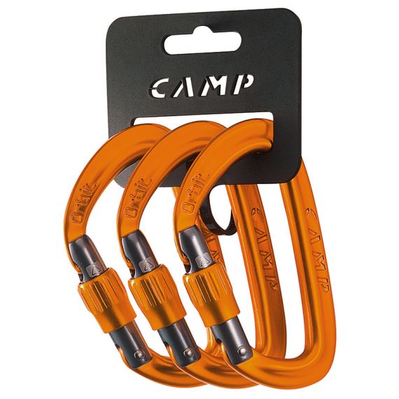 Karabina Camp Orbit Lock 3 kusy oranžová