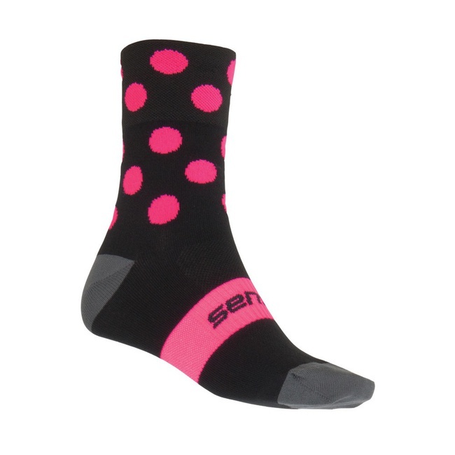 Ponožky SENSOR Dots černá/růžová L (9-11 UK)