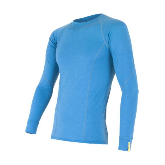 Pánské funkční tričko s dlouhým rukávem SENSOR Merino Active modrá