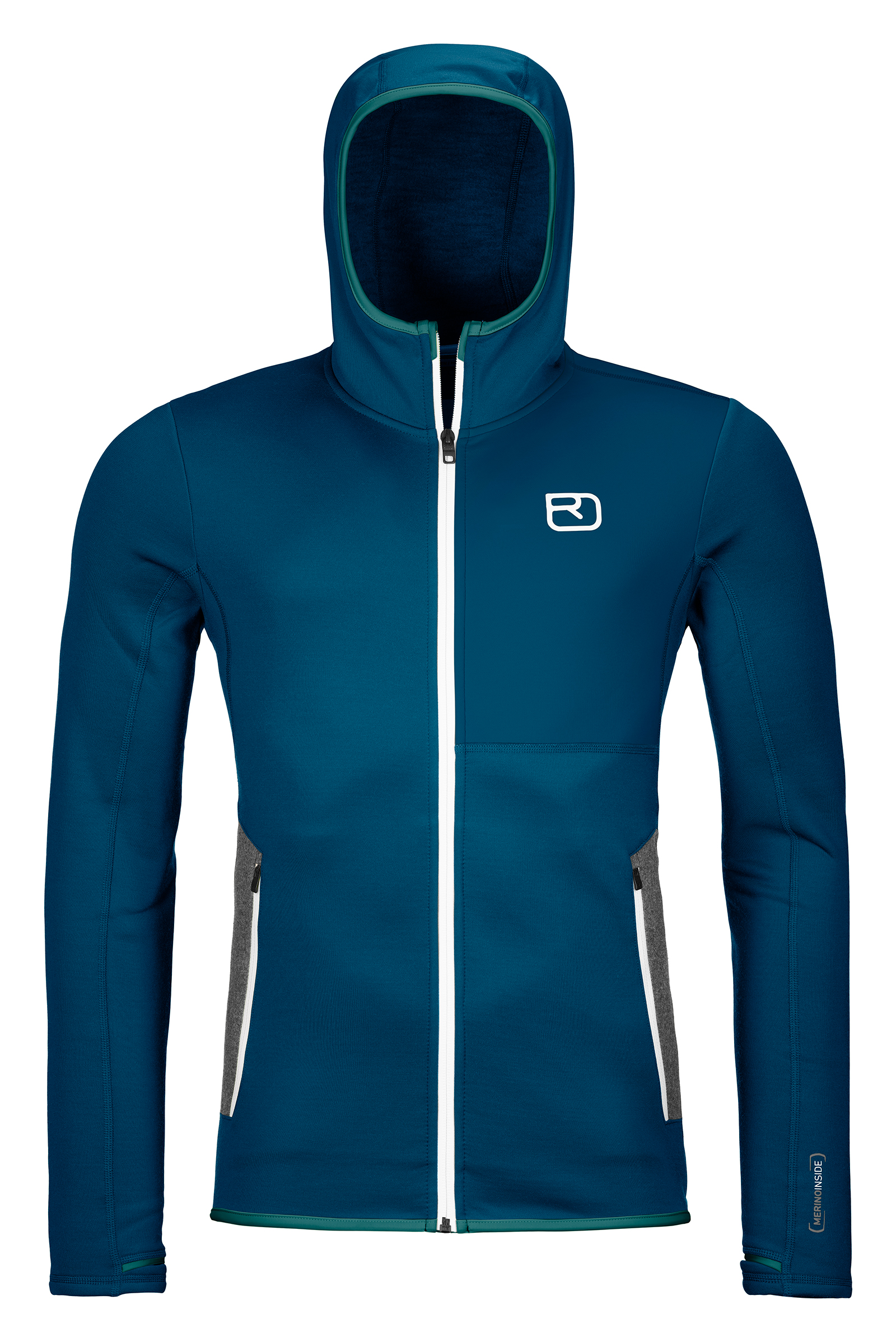 Pánská fleecová mikina ORTOVOX Fleece Hoody Pacific blue M