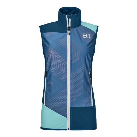 Dámská skialpinistická softshellová Vesta Ortovox W's Col Becchei Vest Petrol blue