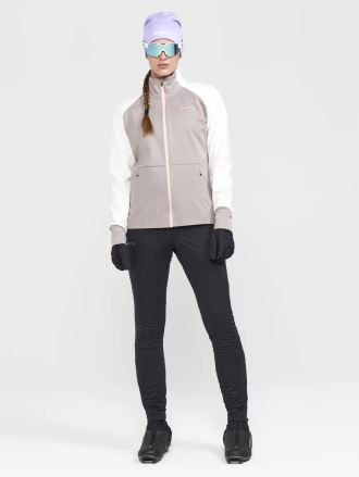 Dámské kalhoty CRAFT CORE Nordic Training Wind černá na modelce v celkovém pohledu. (4)