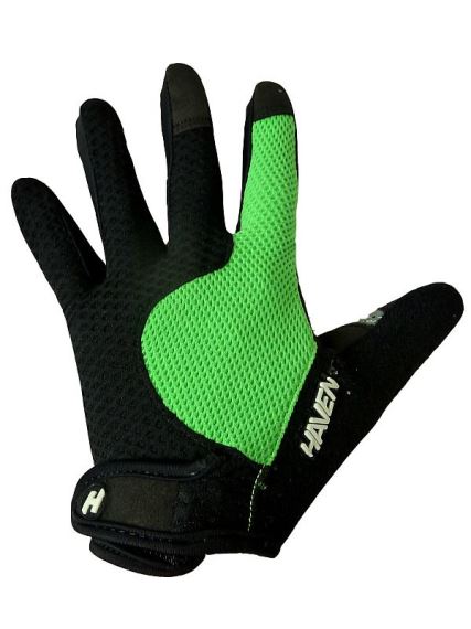 Cyklistické rukavice Haven Kiowa Long černá/zelená