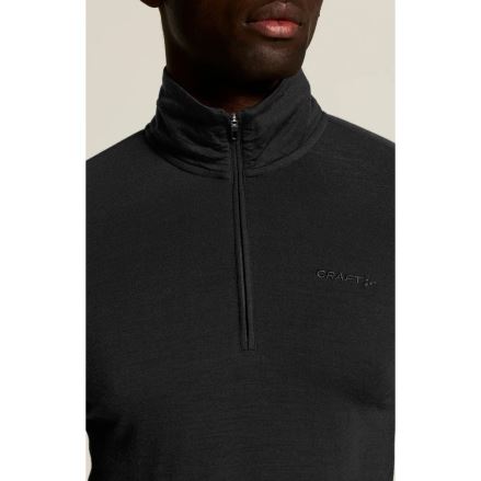 Pánské termotriko Craft Wool 95 HZ LS black melange (7)