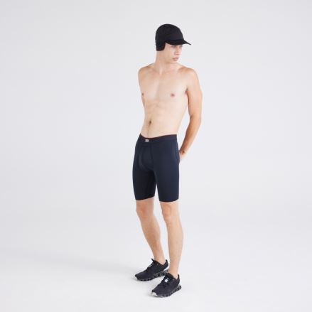 Pánské boxerky Saxx Multi-Sport Mesh Long Boxer Brief Fly Black (2)