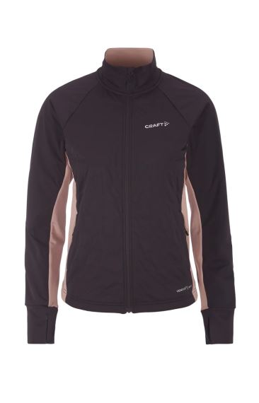 Dámská bunda CRAFT ADV Essence Warm fialová – celkový přední pohled na zapnutou bundu.