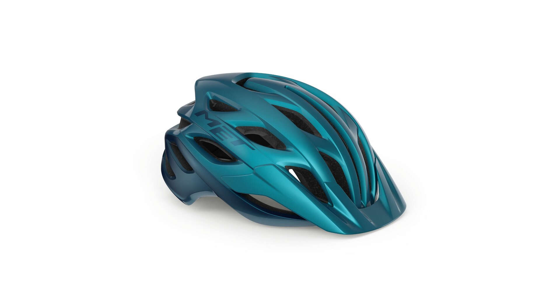 Cyklistická MTB helma MET Veleno teal modrá METalická lesklá L(58-61)