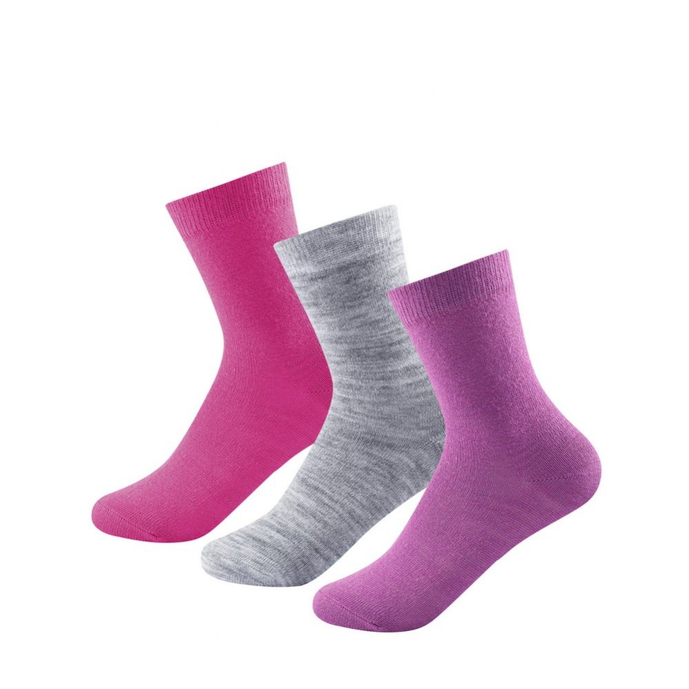 Dětské lehké Merino ponožky Devold Daily růžová 28-30