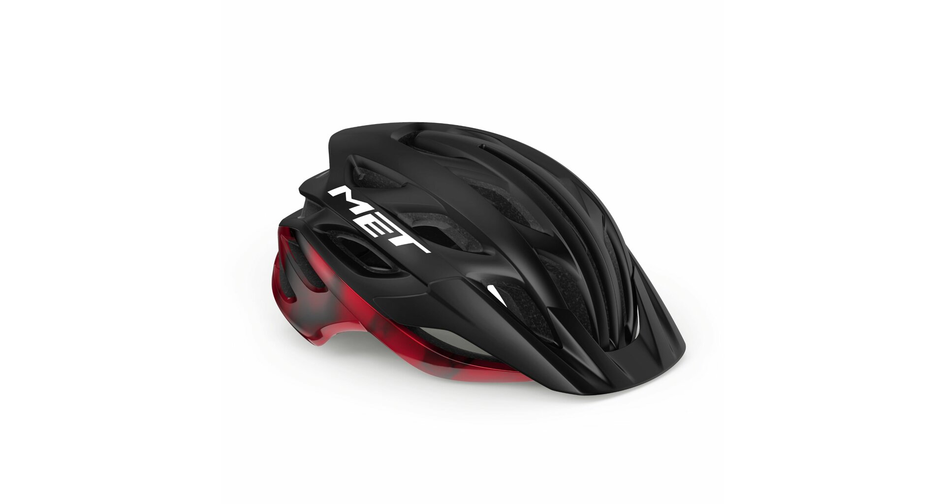 Cyklistická MTB helma MET Veleno černá červená matná/lesklá M(56-58)