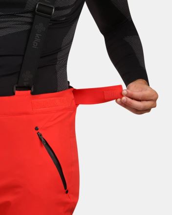 Detail nastavení pasu na suchý zip u Pánských lyžařských kalhot Kilpi METHONE-M černá 5XL. (3)