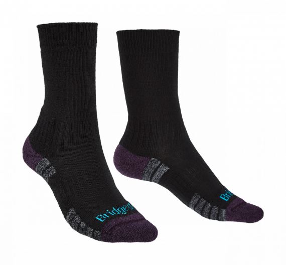 Ponožky Bridgedale Hike Lightweight Boot Merino Performance Women's black/purple/016
