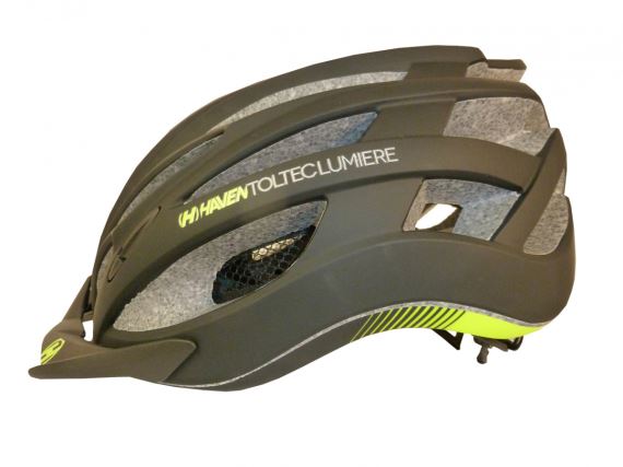 Cyklistická helma Haven Toltec Lumiere černá/zelená