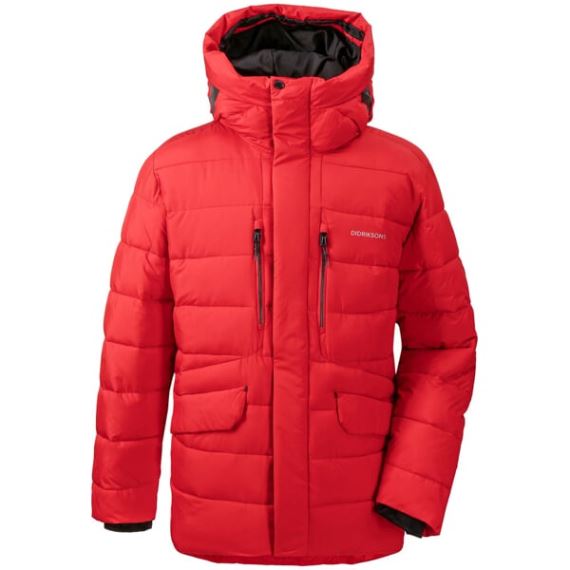 Pánská zimní zateplená bunda Didriksons Paul červená