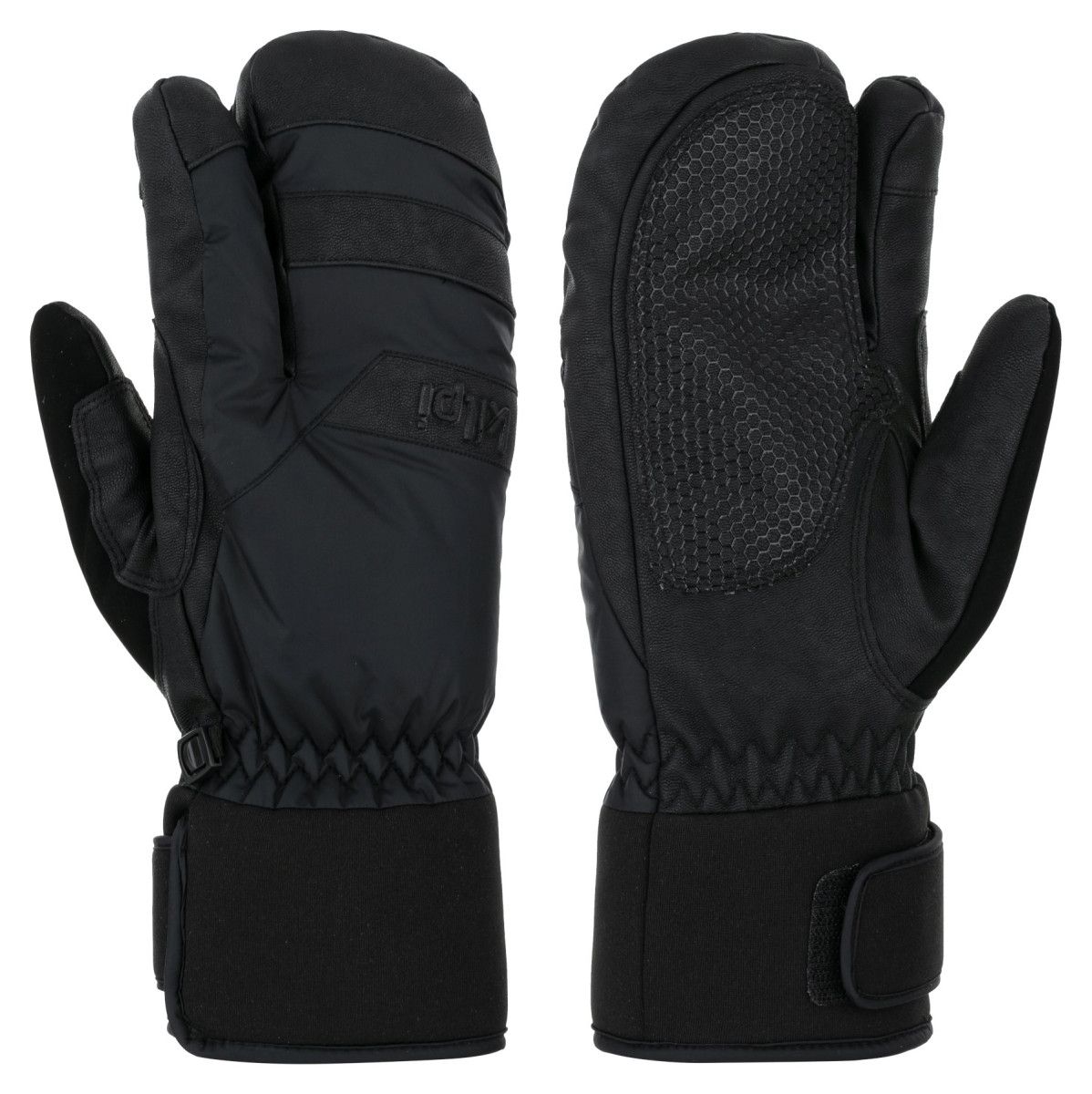 Tříprstové lyžařské rukavice Kilpi TRINO-U černé L