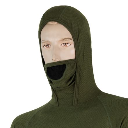 Pánské oboustranné funkční tričko s dlouhým rukávem a kapucí SENSOR Merino DF safari (4)