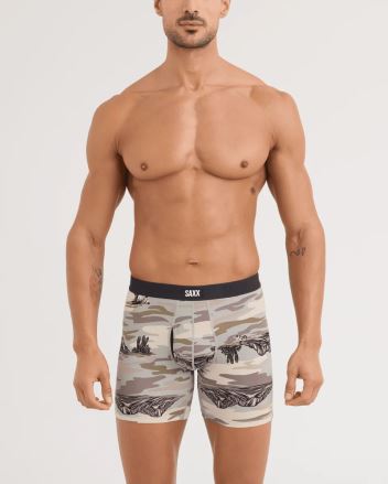 Pánské boxerky SAXX Vibe Xtra Soft Comfort Boxer Brief scenic desert-neutral grey (1)