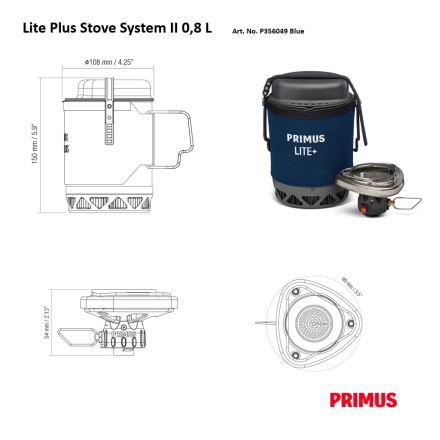 Plynový vařič PRIMUS Lite Plus Stove System II modrá 0,8L (2)