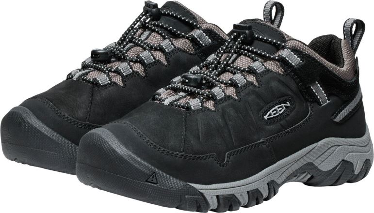 Dětská nepromokavá bota Keen Targhee IV Low WP Youth black/steel grey (5)