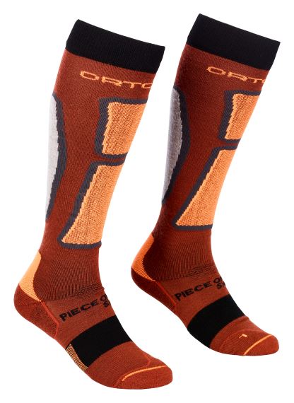 Pánské ponožky ORTOVOX Ski Rock'n'Wool Long Clay Orange