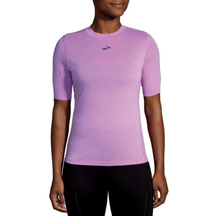 Dámské triko Brooks High Point Short Sleeve fialová