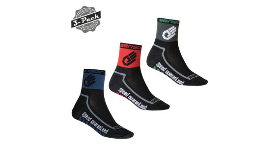 Set ponožek Sensor Race Lite Hand 3Pack černá/červená/tm.modrá