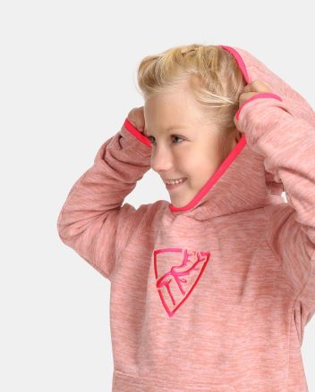 Dětská fleecová mikina Kilpi Flond-JG světle růžová (1)