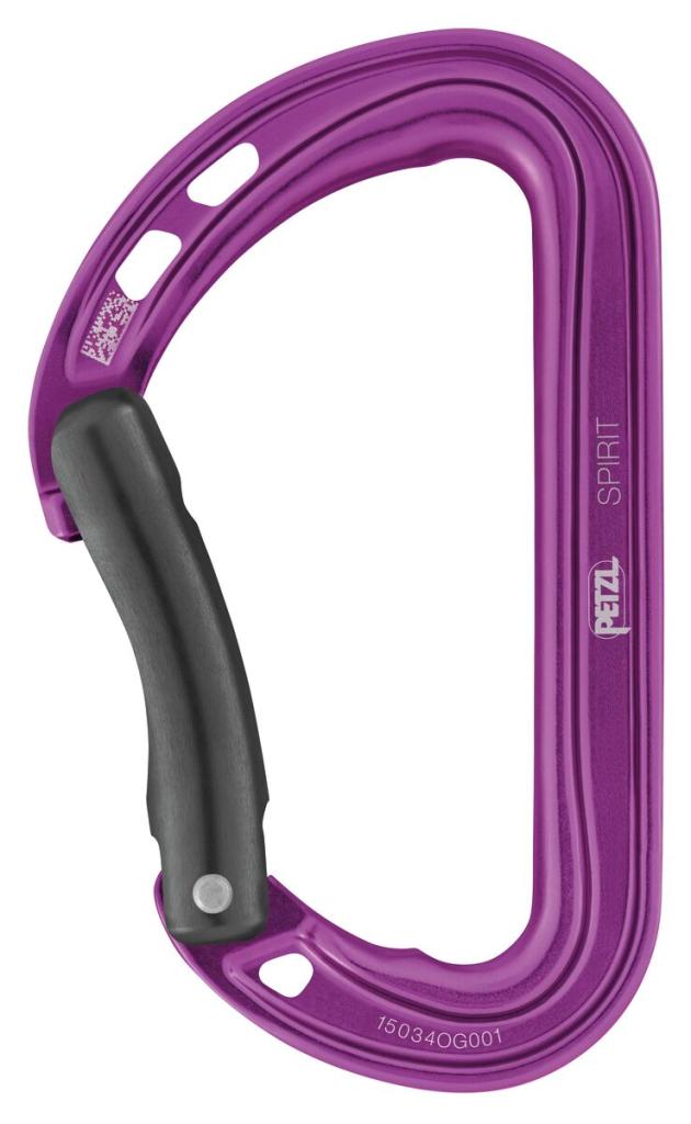 Univerzální karabina Petzl Spirit Bent Gate Violet