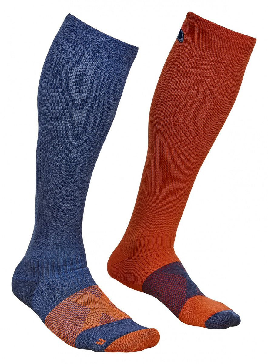 Pánské kompresní ponožky Ortovox Tour Compression Socks night blue 39-41 EU