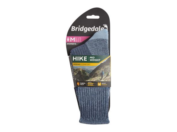 Ponožky Bridgedale Hike Midweight Boot Merino Comfort Women's blue/436 (3)