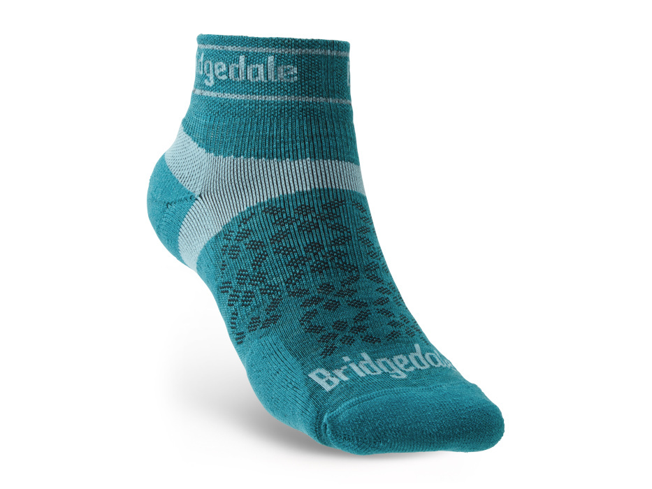 Dámské běžecké ponožky Bridgedale Trail Run UL T2 MS Low teal L (7-8,5 UK)