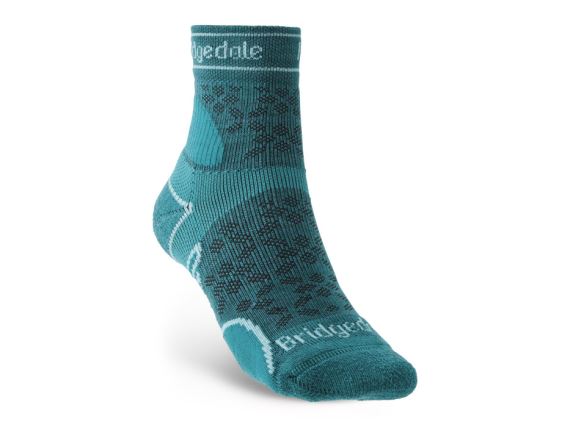 Dámské běžecké ponožky Bridgedale Trail Run LW T2 MS 3/4 Crew teal