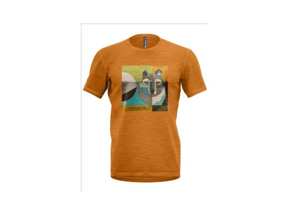 Pánské volnočasové triko Crazy T-Shirt Joker Man Wolf-Mustard