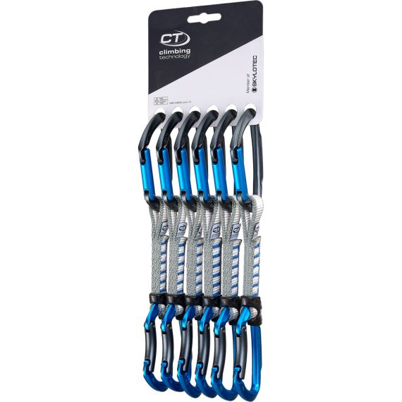 Set expresek Climbing Technology Lime B set nylon 6ks anthracite/blue 12cm