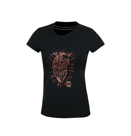 Dámské tričko s krátkým rukávem a potiskem Direct Alpine SONORA LADY 1.0 anthracite (heart)