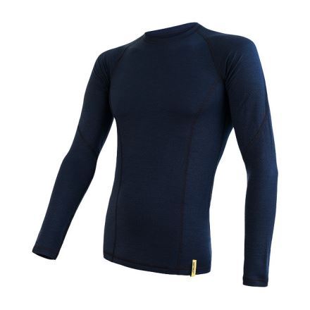 Pánské funkční tričko s dlouhým rukávem SENSOR Merino DF deep blu