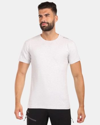 Pánské tričko Kilpi PROMO-M světle šedá na mužském modelu v čelním pohledu.