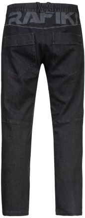 Kalhoty Rafiki ARCON black denim S, zadní pohled s logem na pasu a dvěma kapsami. (1)