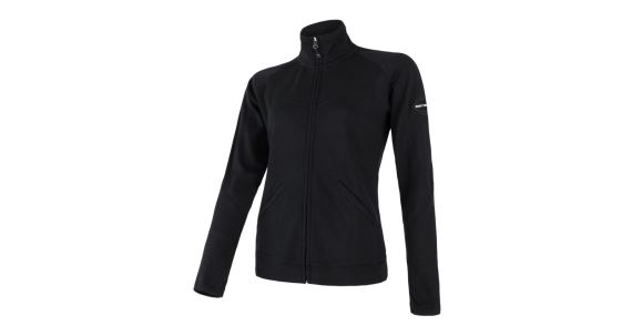 Dámská funkční mikina se zipem SENSOR Merino Upper černá
