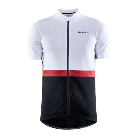 Pánský cyklistický dres s krátkým rukávem CRAFT CORE Endur bílá
