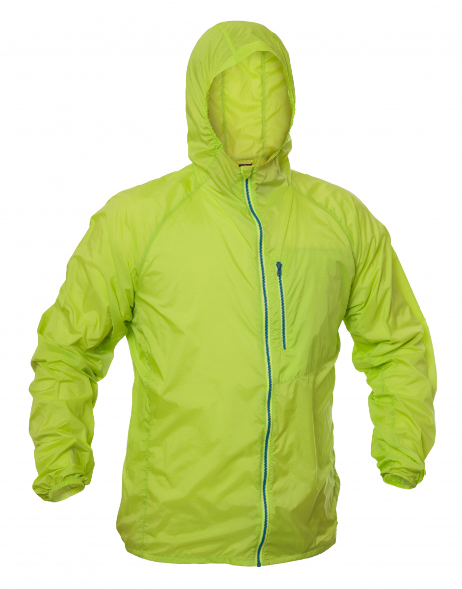 Pánská větrovka s kapucí Warmpeace Fortex lime 3XL