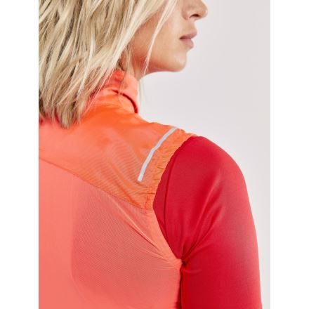 Dámská ultralehká cyklovesta CRAFT Essence Light Wind oranžová (2)