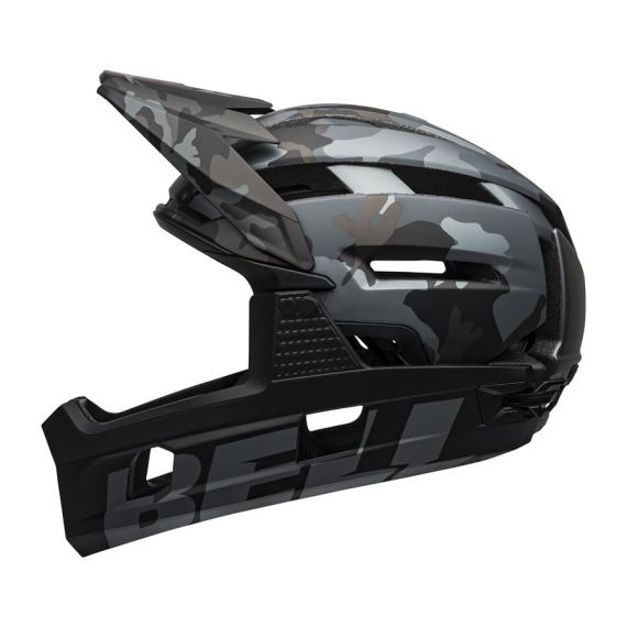 Integrální cyklistická helma BELL Super Air R Spherical Mat/Glos Black/Camo M(55–59)