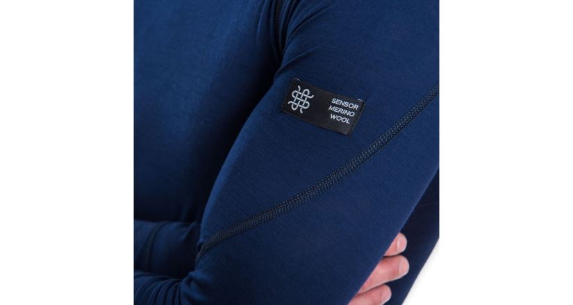 Pánské funkční triko s dlouhým rukávem Sensor Merino Active Deep blue (4)