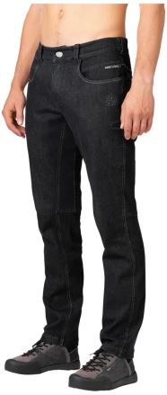 Kalhoty Rafiki ARCON black denim S na muži, zobrazené z levého boku ve stoje. (6)