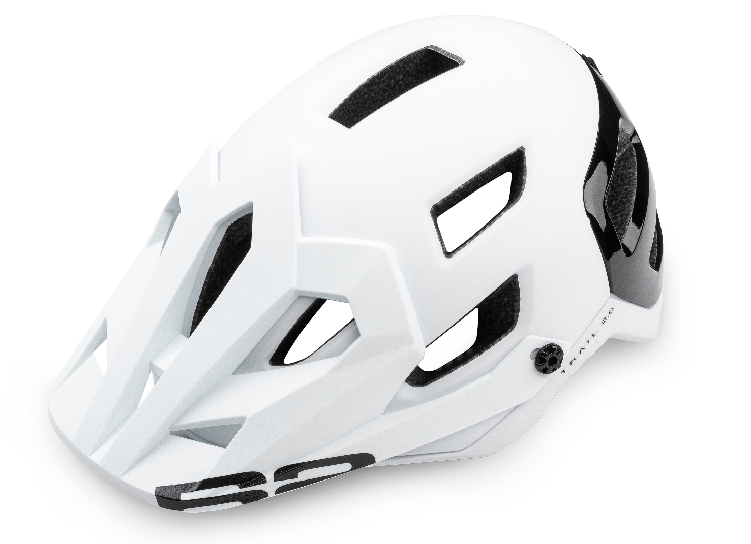 Cyklistická helma R2 Trail 2.0 Matná černá/lesklá bílá M