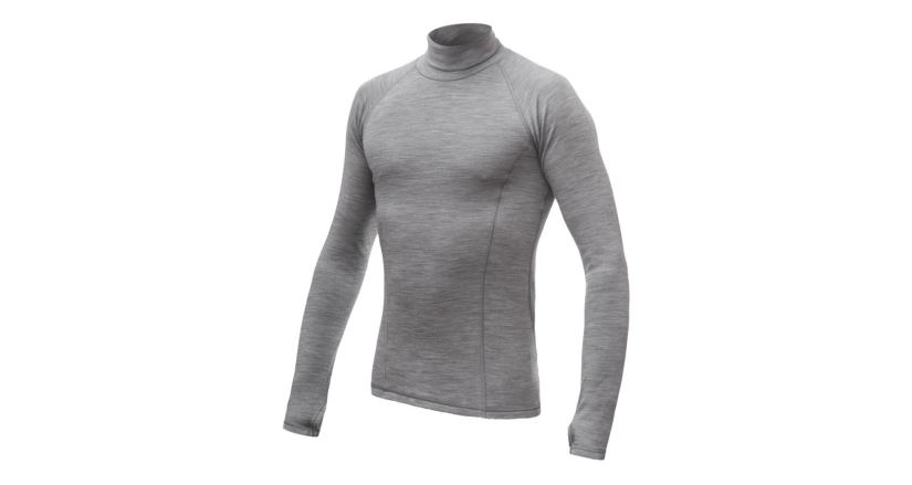 Pánské funkční triko s dlouhým rukávem Sensor Merino Bold Roll Neck Šedá