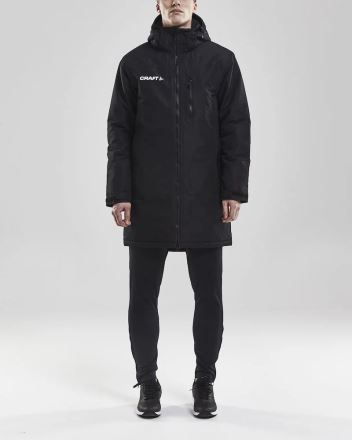 Pánská zateplená parka Craft černá – celkový pohled na model v černé bundě. (4)
